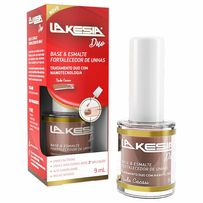 Base E Esmalte Fortalecedor de Unhas LaKesia Duo Nude Cacau 9ml