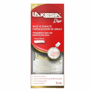 Base E Esmalte Fortalecedor de Unhas LaKesia Duo Branco Quinoa 9ml