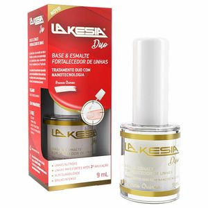 Base E Esmalte Fortalecedor de Unhas LaKesia Duo Branco Quinoa 9ml