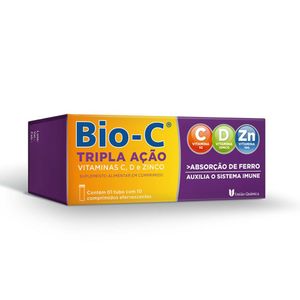 Bio C Tripla Ação 10 Comprimidos Efervescentes