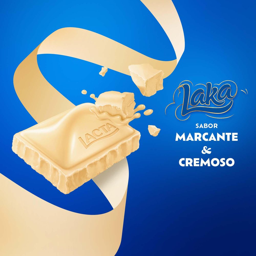 Barra De Chocolate Branco Lacta Laka 34g