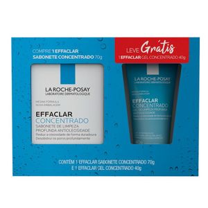 Kit La Roche Posay Sabonete De Limpeza Effaclar Concentrado 70g + Gel de Limpeza Effaclar Concentrado 40g