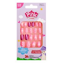 Unha Infantil Kiss New York Pink Color Change