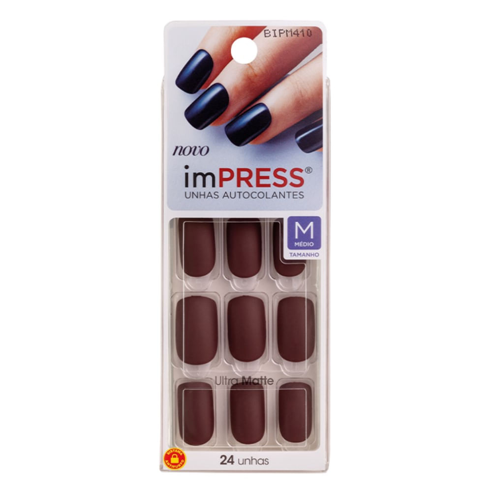 Unha Kiss Impress Color New York Deep Kiss Médio