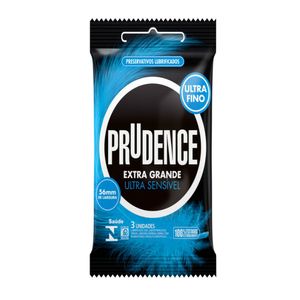Preservativo Prudence Ultra Sensível Extra Grande 3 Unidades