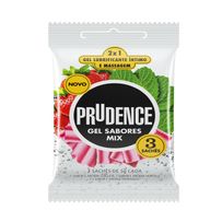 Gel Lubrificante Íntimo Prudence Sabores Mix 3 Sachês De 5g Cada