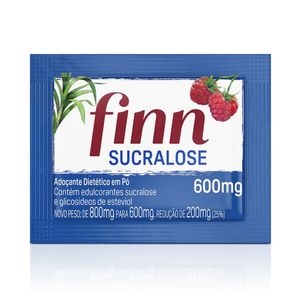 Adoçante Em Pó Finn Sucralose 50 Envelopes De 600mg Cada