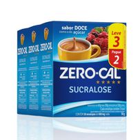Adoçante Em Pó Zero Cal Sucralose 50 Envelopes De 600mg Cada