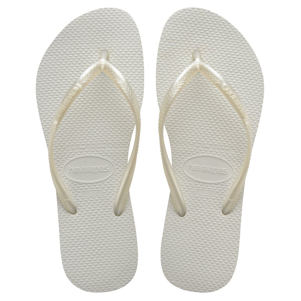 Sandália Havaianas Slim Nautical Marinho/Rose Gold/Branco 33/34