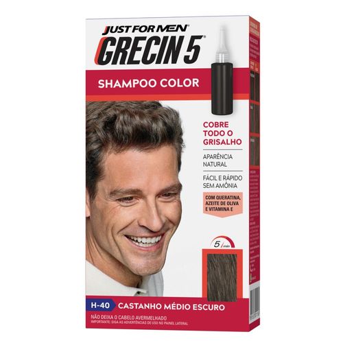 Shampoo Color Grecin 5 Castanho Médio Escuro 60ml