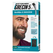 Gel Color Grecin 5 Barba E Bigode Castanho Escuro 120ml