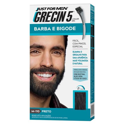 Gel Color Grecin 5 Barba E Bigode Preto 120ml