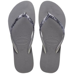 Sandálias Havaianas Slim Glitter II Cinza 35/36