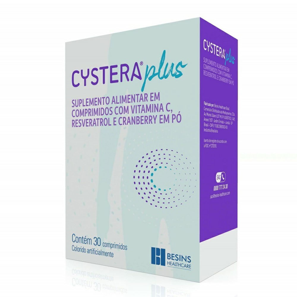 Suplemento Vitamínico Cystera PLUS Cranberry 30 Comprimidos