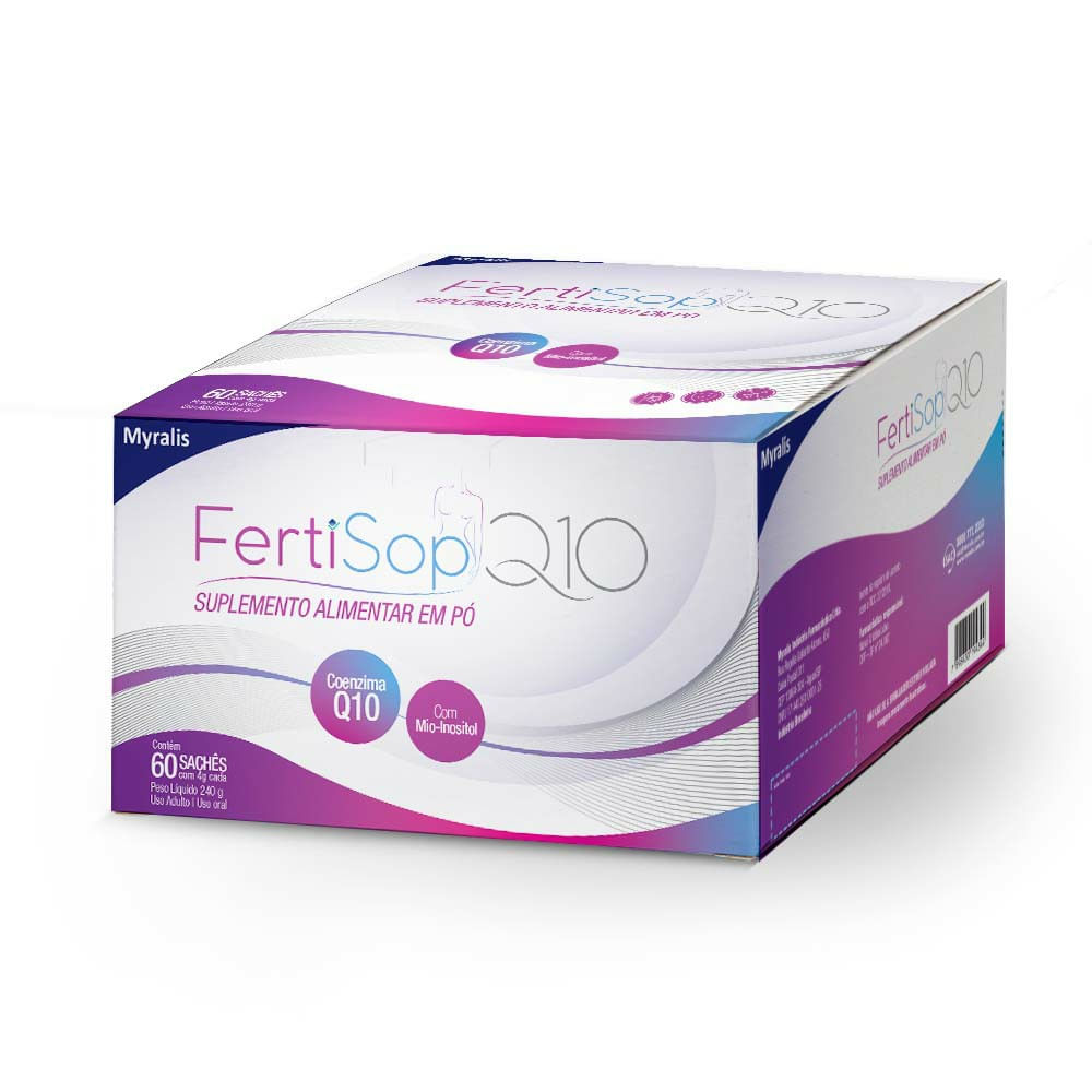 Suplemento Alimentar Em Pó Myralis Fertisop Q10 60 Sachês De 4g Cada