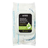 Lenço demaquilante Kiss New York Green tea 36 unidades