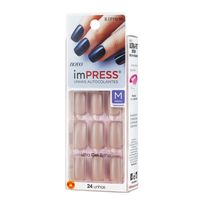 Unhas Autocolantes Impress Kiss New York Color Sea Sand Médio 24 Unidades