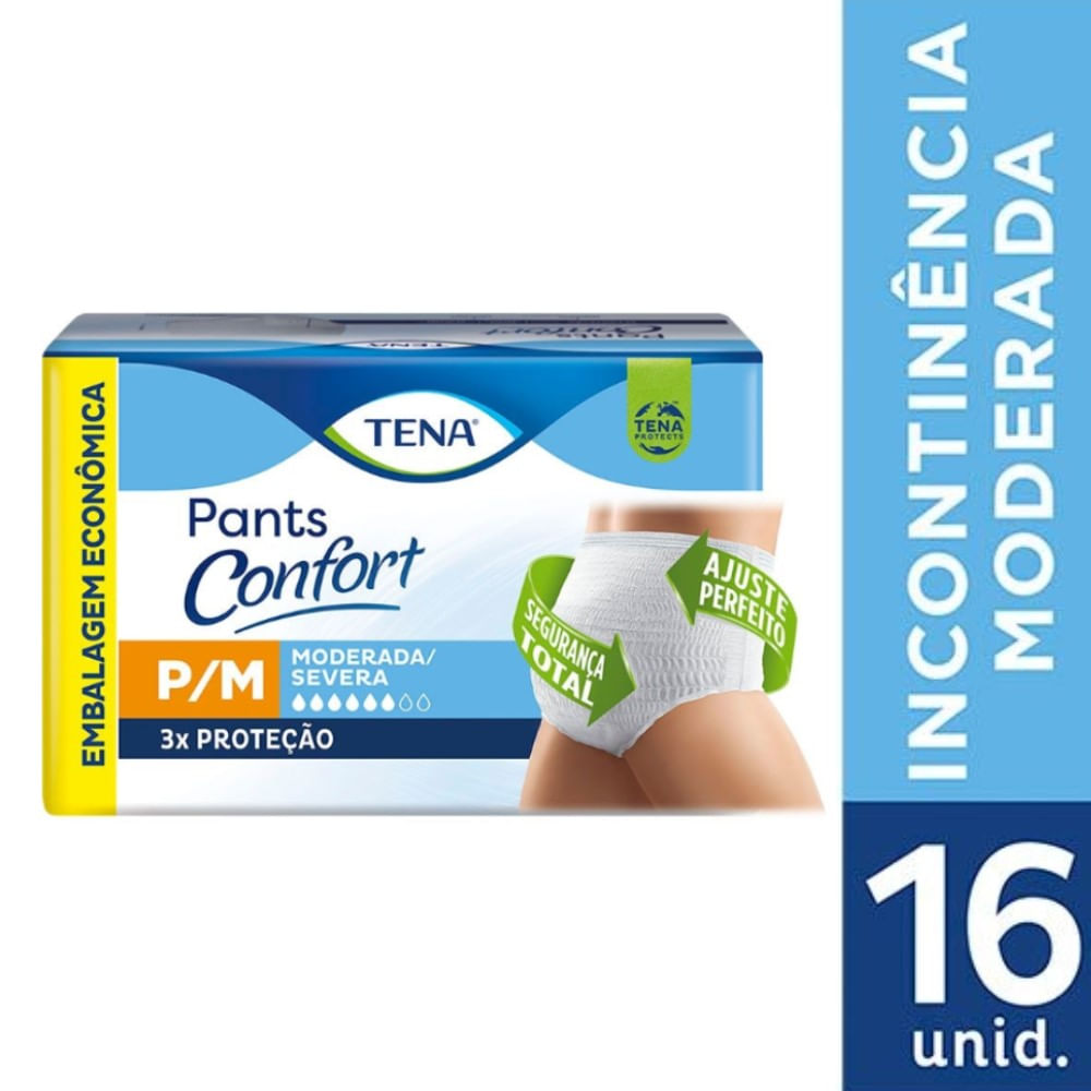 Roupa Íntima Tena Pants Confort P/M 16 Unidades - PanVel Farmácias