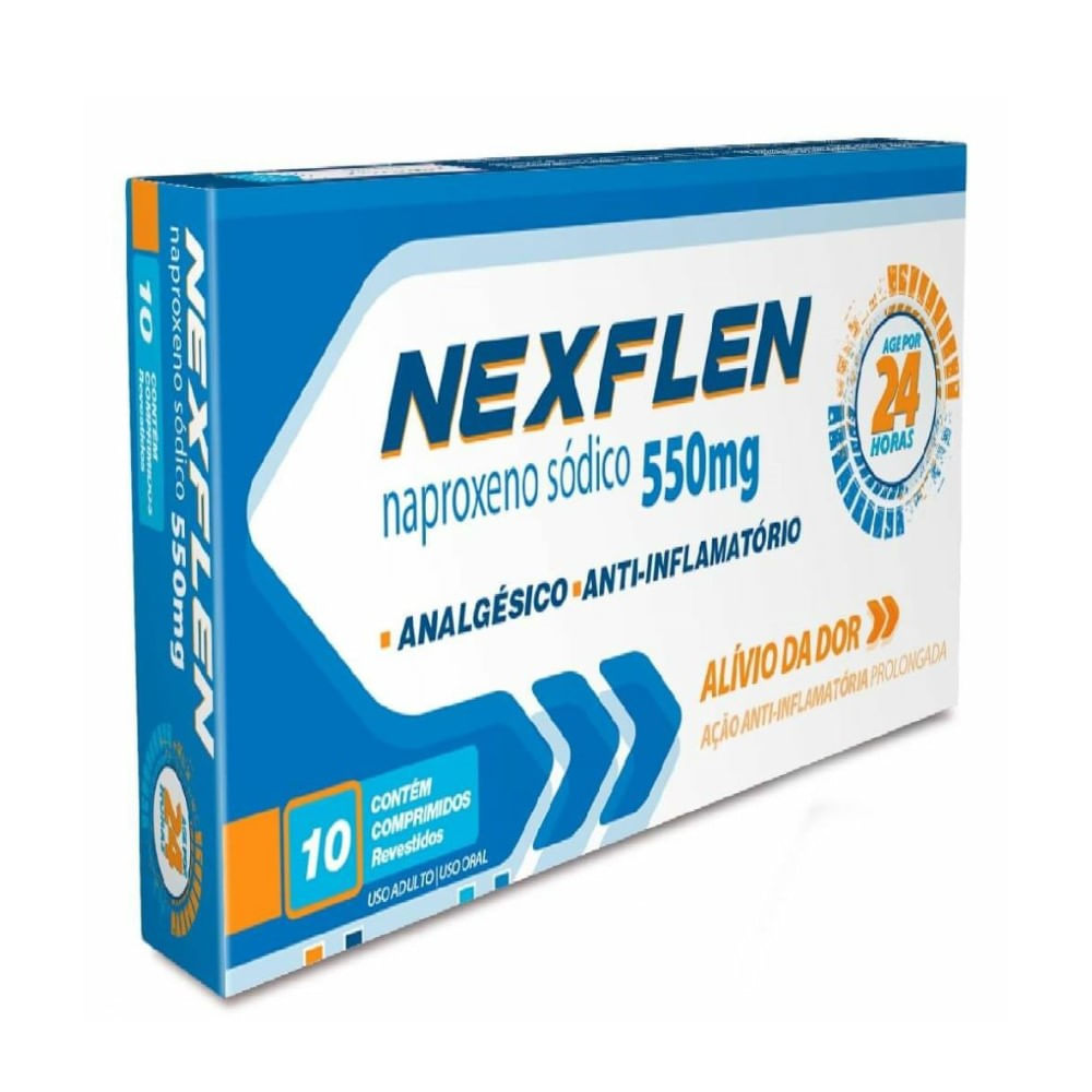 detalhes de nexflen 550mg 10 comprimidos