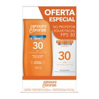 Kit Cenoura E Bronze Protetor Solar Corporal Fps30 200ml +Protetor Solar Facial Fps30 50g