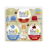 Kit Bebê Natureza Shampoo Suave 230ml + Condicionador Suave 230ml + Colônia Suave 30ml