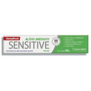 Gel Dental Sensitive Dentalfresh Alívio Imediato Hortelã 90g