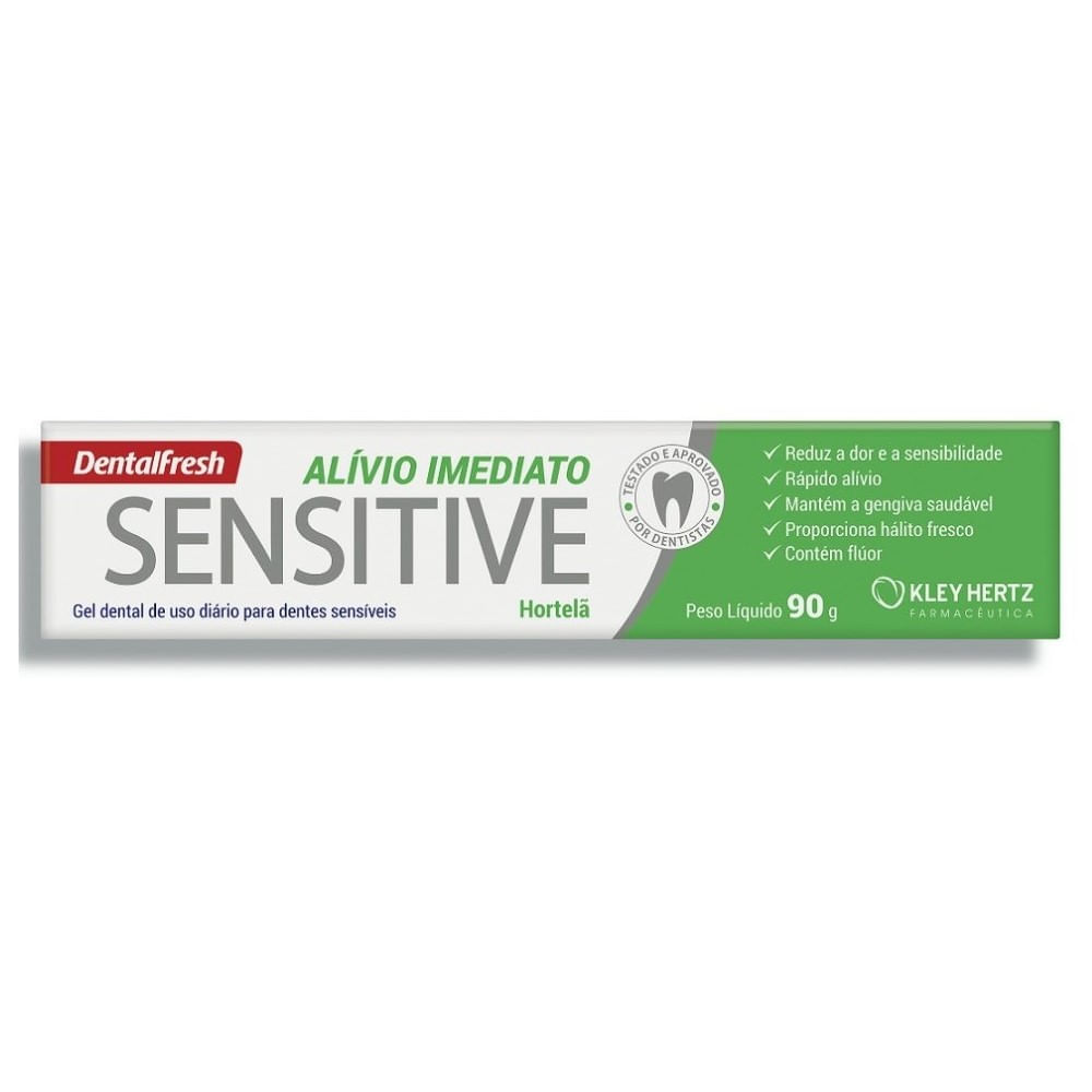 Gel Dental Sensitive Dentalfresh Alívio Imediato Hortelã 90g