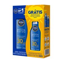 Kit Protetor Solar Nivea Sun Protect & Hidrata Fps30 200ml + Protetor Solar Protect & Hidrata Fps30 100ml