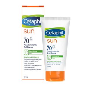 Protetor Solar Facil Cetaphil Sun Gel Creme Sem Cor Fps70 50ml
