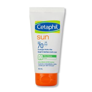 Protetor Solar Facial Cetaphil Sun Gel Creme Com Cor Fps70 50ml