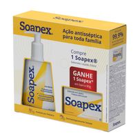 Kit Sabonete Líquido Soapex 250ml + Sabonete em Barra 80g