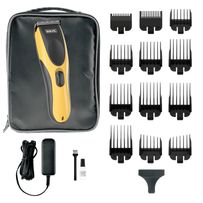 Máquina De Corta E Aparador Wahl Haircut & Beard Diy Cabelo E Barba Sem Fio Amarela E Preto Bivolt