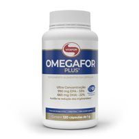 Suplemento Alimentar Vitafor Omegafor Plus 1000mg 120 Cápsulas