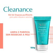 Gel de Limpeza Profunda Avène Cleanance Pele Oleosa E Sensível 150g
