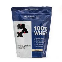 Suplemento Alimentar Max Titanium 100% Whey Sabor Baunilha Refil 900g