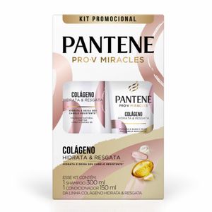 Kit Pantene Colágeno Hidrata & Resgata Shampoo 300ml + Condicionador 150ml