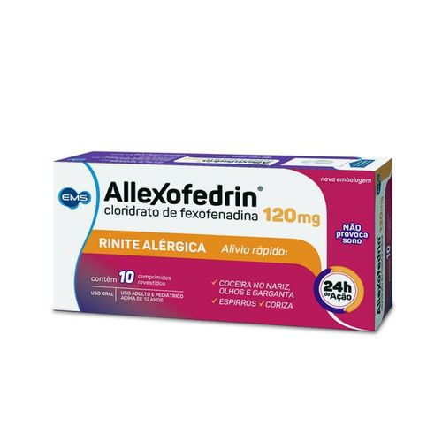 Allexofedrin 120mg Ems 10 Comprimidos Revestidos