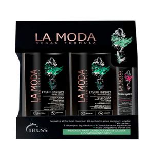 Kit La Moda Equilibrium Shampoo 300ml + Condicionador 300ml + Finalizador Uso Obrigatório 30ml