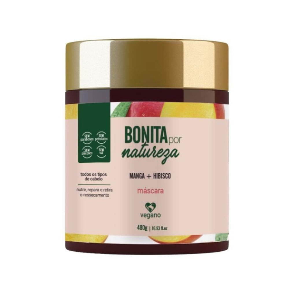 Máscara Capilar Bonita Por Natureza Manga + Hibisco 480g