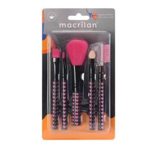 Kit De Pincéis Para Maquiagem Rosto Macrilan KP5-35 - 5 Pincéis