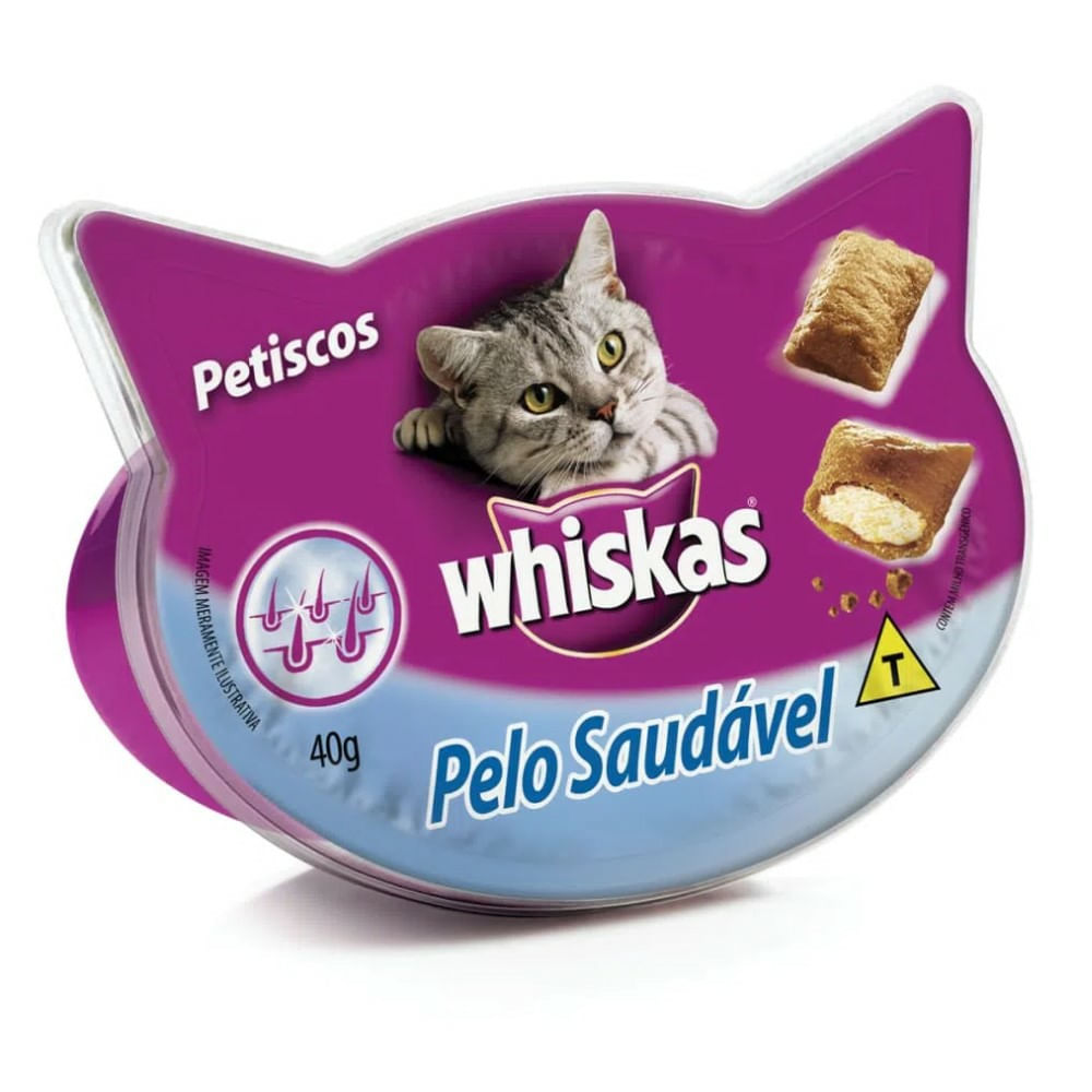 Petiscos Whiskas Pelo Saudável 40g