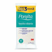 Esponja De Banho Ponjita Banho Diário 3 Unidades