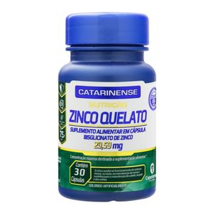 Zinco Quelato Catarinense Nutrição 29,59mg 30 Cápsulas
