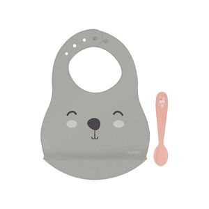 Kit Tramontina Le Petit Infantil 1 Babador + 1 Colher Infantil