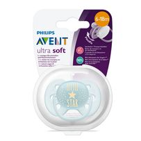 Chupeta Philips Avent Ultra Soft 6-18 Meses Scf528/01 Little Star 1 Unidade