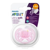 Chupeta Philips Avent Ultra Soft 6-18 Meses Scf529/01 Princess 1 Unidade