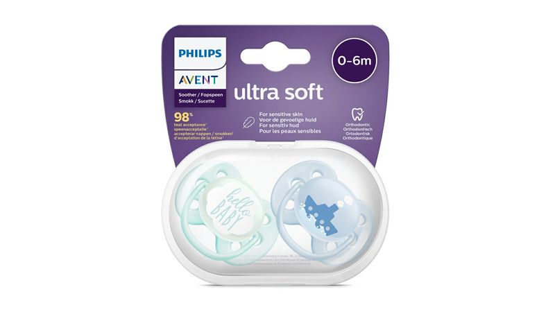 Chupeta Avent Ultra Soft Meninos para 6-18 Meses - Chupeta Avent Ultra Soft  Meninos para 6-18 Meses - Philips