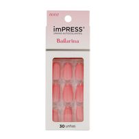 Unhas Autocolantes Kiss New York Impress Bailarina Média Fancy 30 Unhas