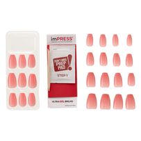 Unhas Autocolantes Kiss New York Impress Bailarina Média Fancy 30 Unhas