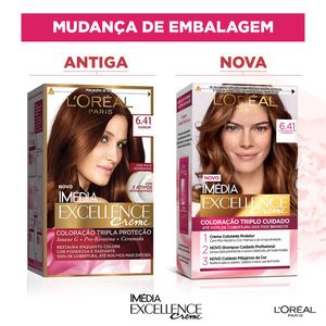 Tintura Loreal Imédia Excellence 6.41 - Marrom